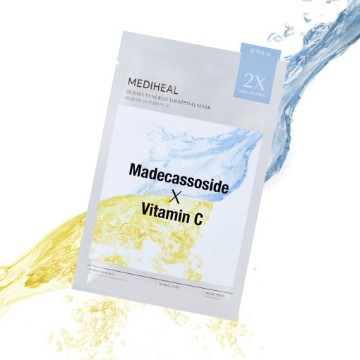 MEDIHEAL Derma Synergy Wrapping Mask Sheet 10P #Madecassoside X Vitamin C