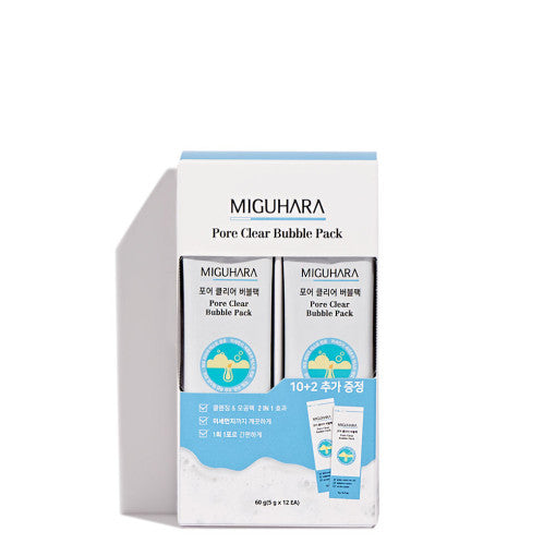 MIGUHARA Pore Clear Bubble Pack Set (5g x 12 sachets)