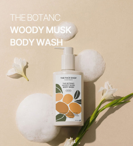 THE FACE SHOP THE BOTANIC WOODY MUSK BODY WASH 350ml