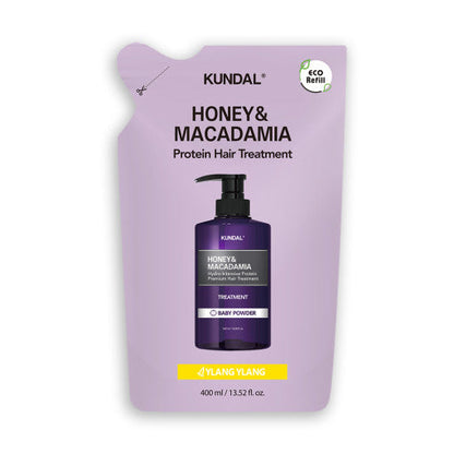 KUNDAL HONEY & MACADAΜΙΑ Protein Hair Treatment (Refill) 400ml #YLANG YLANG