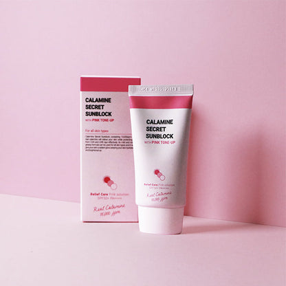 K-SECRET Calamine Secret Sunblock With Pink Tone-Up (SPF50+ PA++++) 50ml