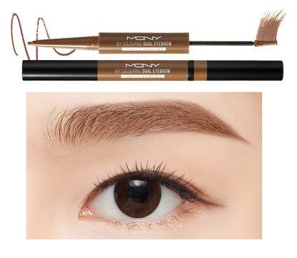 [MACQUEEN New York] My Colouring Dual Eyebrow Pencil & Browcara #Light Brown